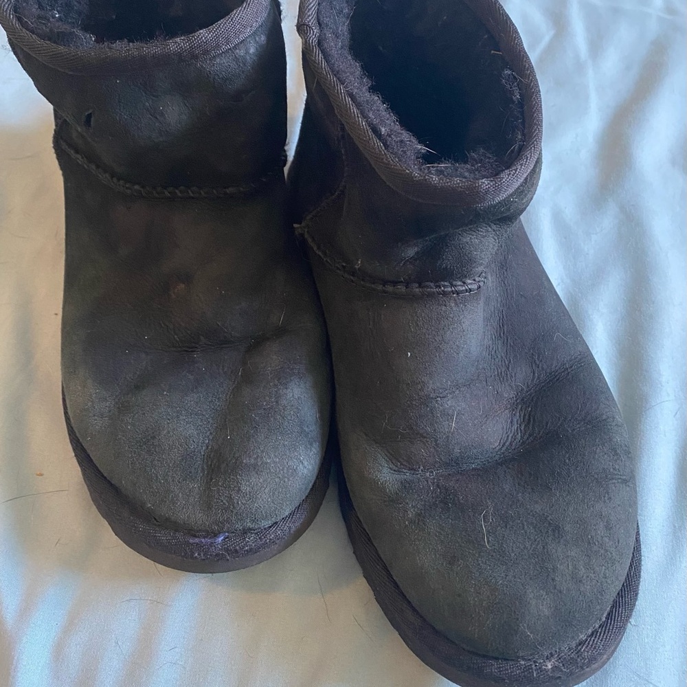 UGG Black boots, size 7 USA (well worn)